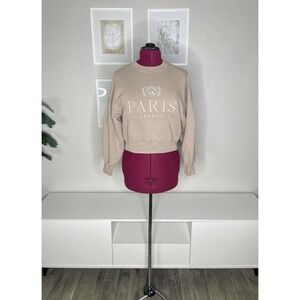 Abercrombie & Fitch Sweatshirt Women's Small Brown Paris France Pullover